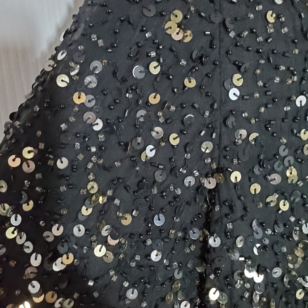 Scala Vintage Sparkly Top With Shoulder Pads - image 5